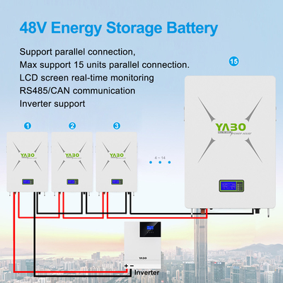 10kwh 51.2v 200ah パワーウォール リチウム電池 太陽エネルギー貯蔵システム ディープ サイクル DIY