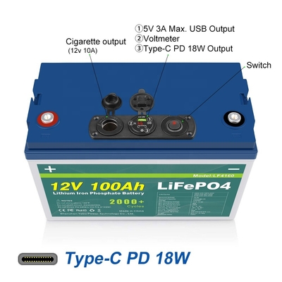 100ah パワーウォール 12v バッテリー パック ソーラー Bms ボート UPS ゴルフ カート
