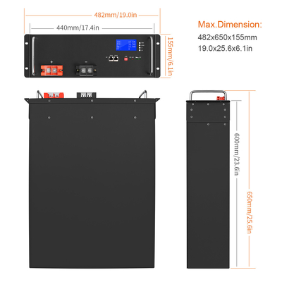 LCD 48V パワーウォール バッテリー 2.5kwh リチウム ディープサイクル 48 ボルト 50ah