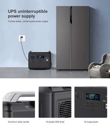 Ups リチウム携帯用発電所 パワーウォール ソーラー 2000W 1000 ワット双方向クイック
