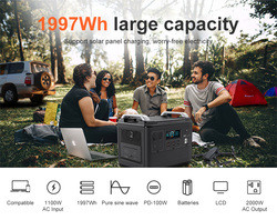Ups リチウム携帯用発電所 パワーウォール ソーラー 2000W 1000 ワット双方向クイック