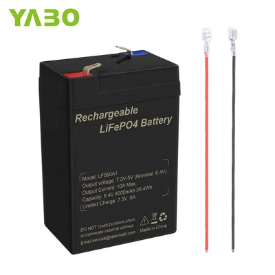おもちゃUPSのためのリチウム鉄隣酸塩深い周期パワーウォール電池リチウム6V 6Ah 6.4V