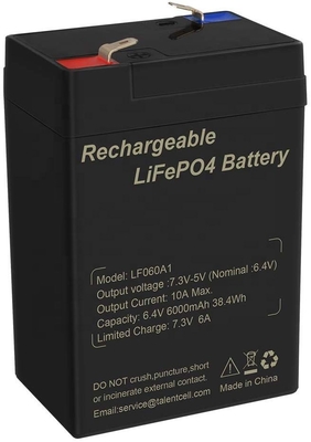 おもちゃUPSのためのリチウム鉄隣酸塩深い周期パワーウォール電池リチウム6V 6Ah 6.4V