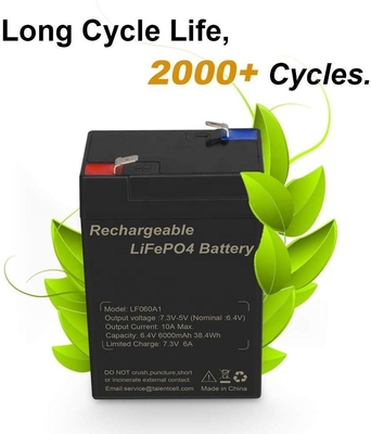 おもちゃUPSのためのリチウム鉄隣酸塩深い周期パワーウォール電池リチウム6V 6Ah 6.4V