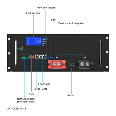 電気通信/コミュニケーションのための57.6V Lifepo4 UPS電池48V 100Ah