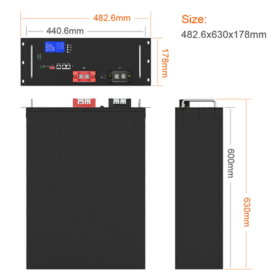 ホーム システム バッテリー パック ソーラー リチウム 51.2V LiFePO4 170Ah ソーラー システム用リチウム電池 48V