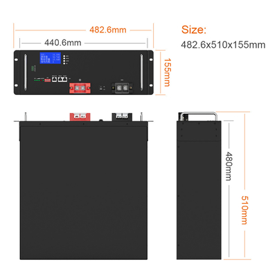 RV ボートマリンソーラー 48V 100Ah LiFePO4 スマート BMS LiFePO4 バッテリー LCD 電圧表示 48V バッテリー 10KW LiFePO4