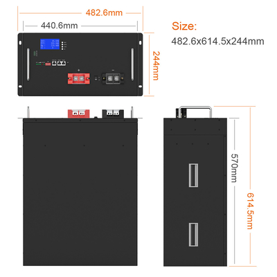 エネルギー貯蔵 BMS ディープ サイクル充電式ストレージ ソーラー 48V 200Ah リチウム イオン バッテリー LiFePO4 UPS ゴルフ カート用