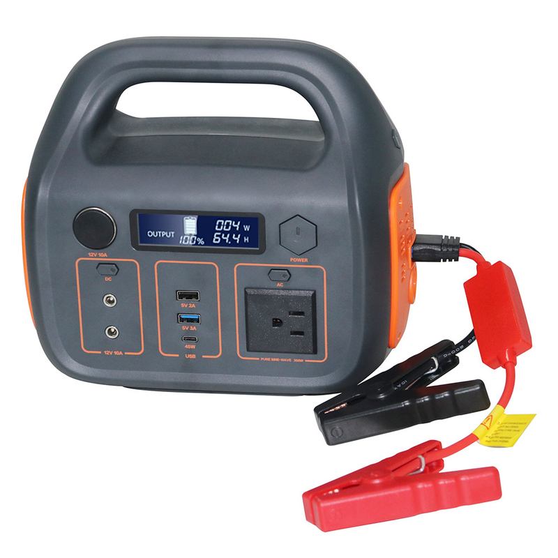 ポータブル エネルギー ストレージ出力 110V AC リチウム イオン バッテリー 300W 再生可能エネルギー家庭用発電所