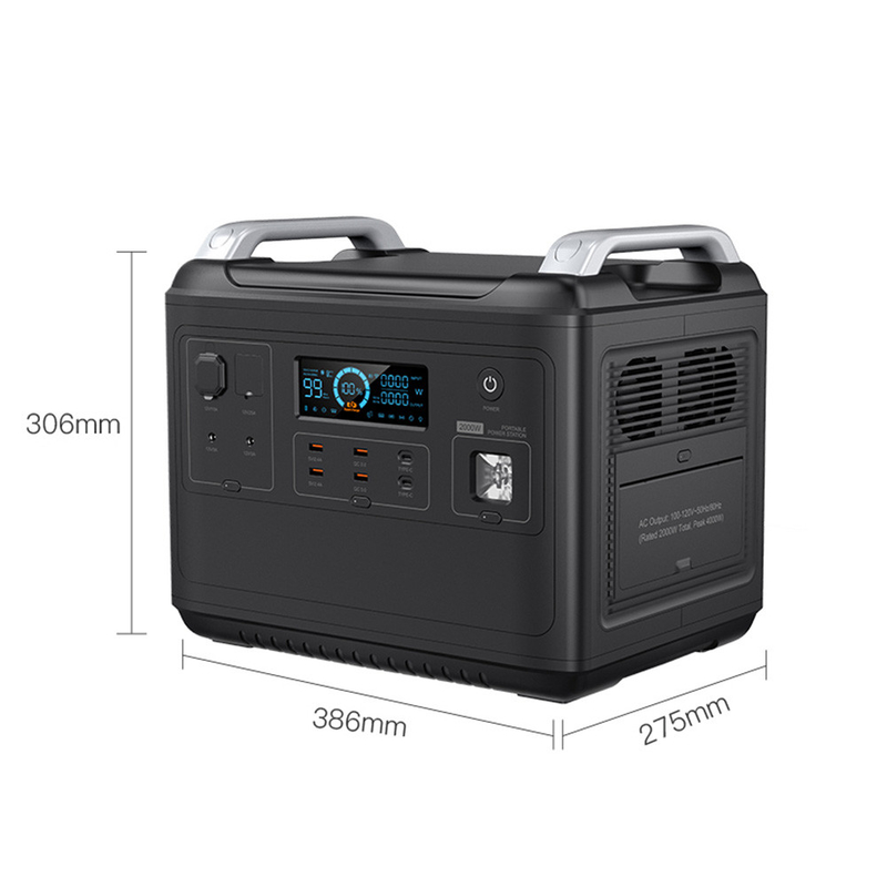新エネルギー発電機MPPT入力双方向2000Wクイックパワーウォールポータブル発電所2000w